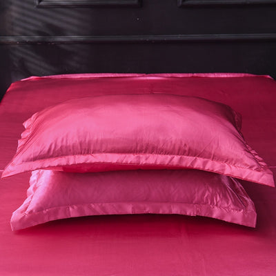 Silk Satin Solid Color Pillowcase