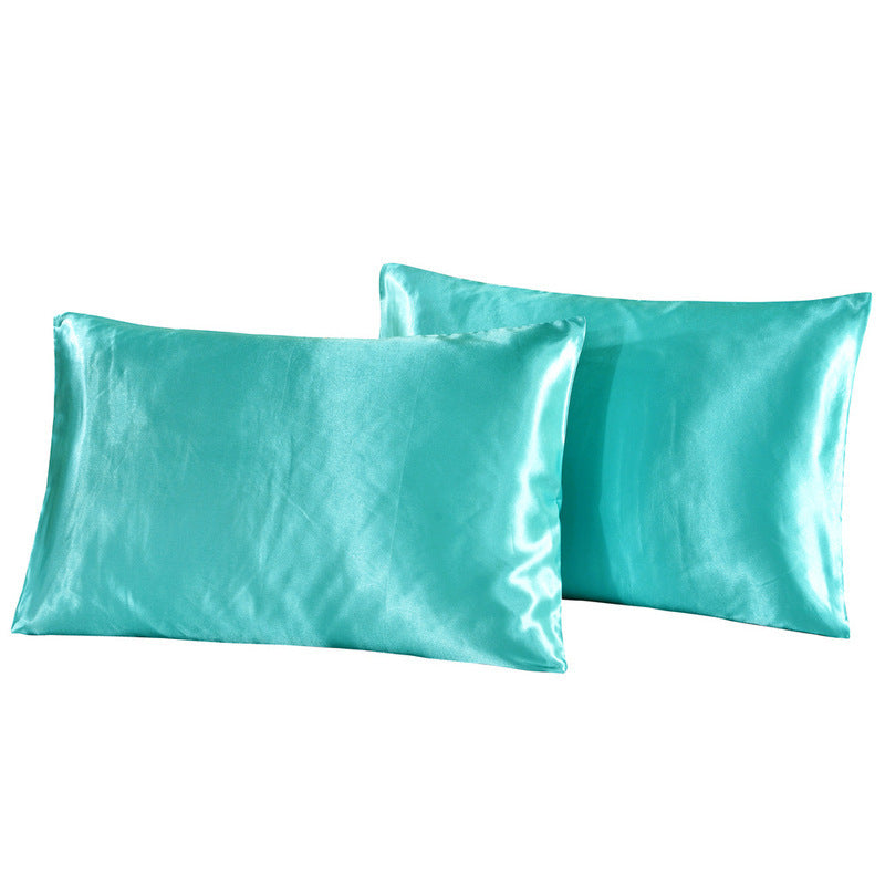 Bedding Pillowcase Pure Color Simple Satin Imitation Silk Pillowcase