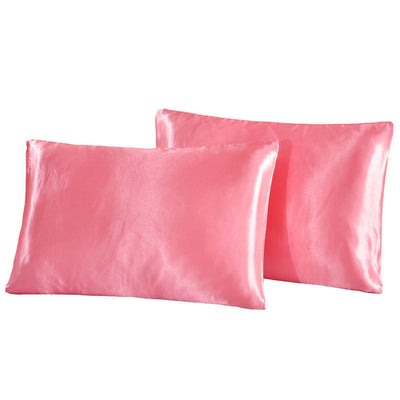 Bedding Pillowcase Pure Color Simple Satin Imitation Silk Pillowcase