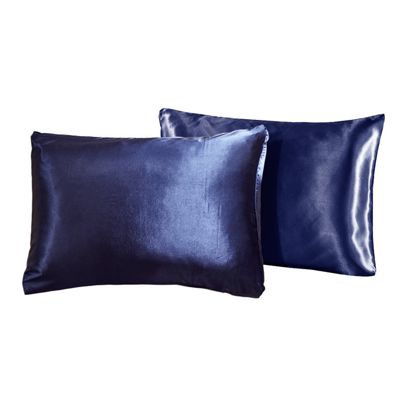 Bedding Pillowcase Pure Color Simple Satin Imitation Silk Pillowcase