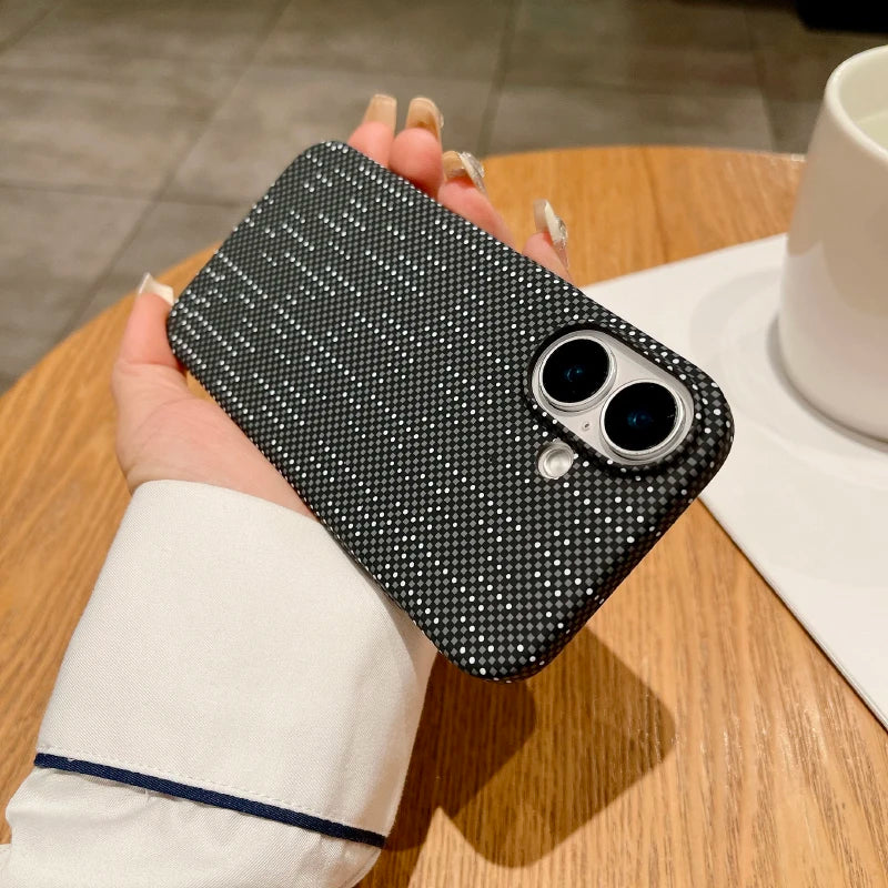New Magsafe Magnetic Color Collision Carbon Fiber Phone Case For iPhone 16 Pro Max 14 11 12 13 15 Pro Max Shockproof Back Cover