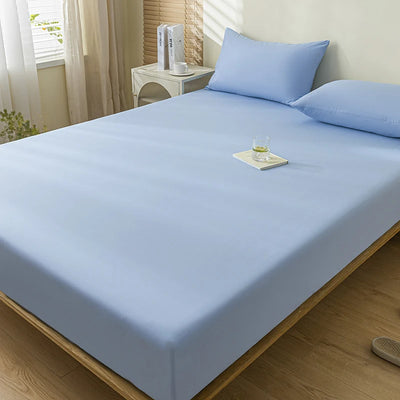 100% Waterproof Mattress Cover Fitted Bed Sheet with Elastic Band Anti-Slip Mattress Protector for Single Double Queen King Bed