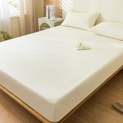 100% Waterproof Mattress Cover Fitted Bed Sheet with Elastic Band Anti-Slip Mattress Protector for Single Double Queen King Bed