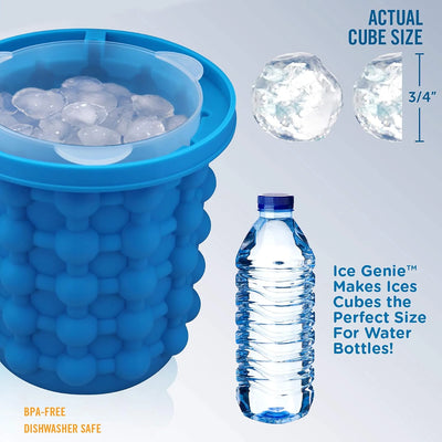 The Original Ice Cube Maker| Holds Up to 180 Ice Cubes | Silicon Bucket | Perfect for Indoor/Outdoor Use | Bottled Beverage Cool